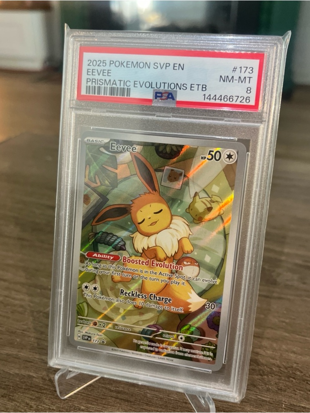 Pokemon Eevee Prismatic Evolutions Holo Foil - Green, Yellow, Brown